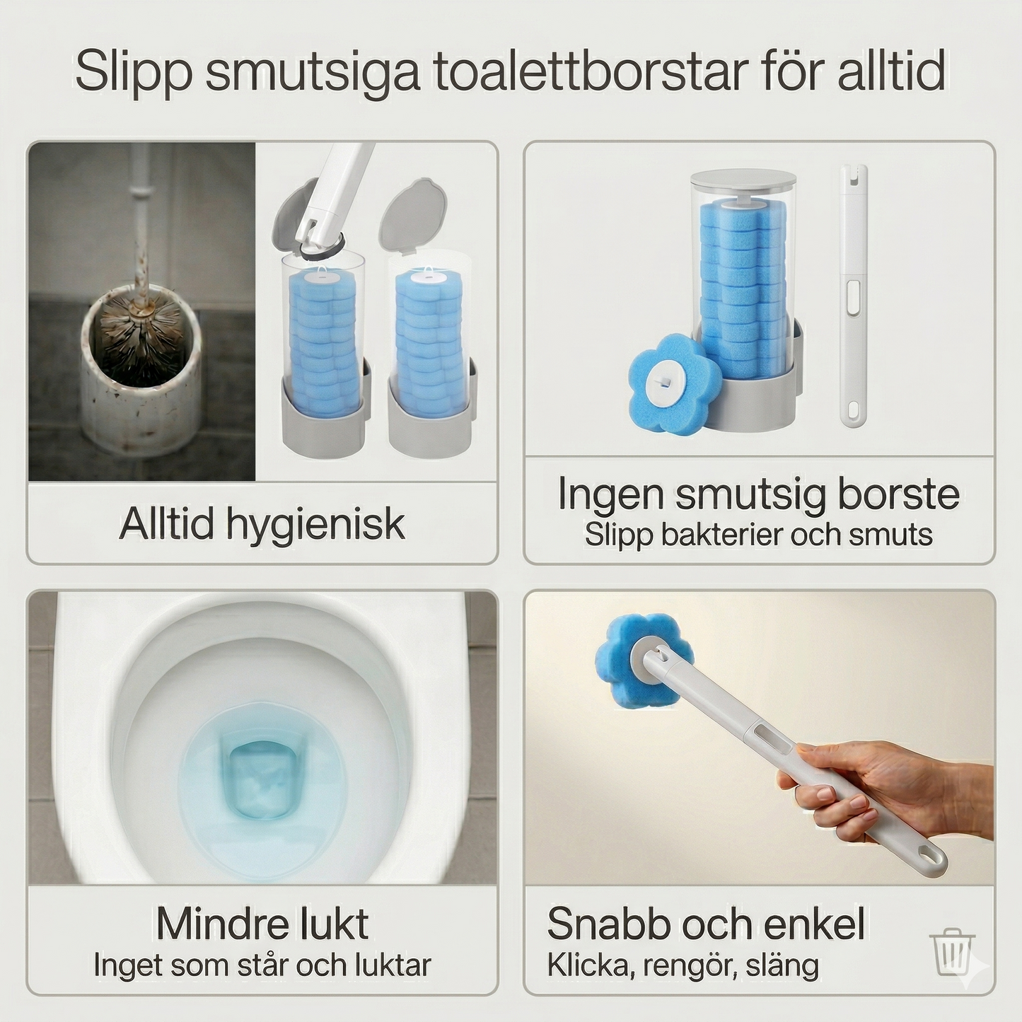 Flushly – Hygienisk toalettborste